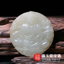 Special price leakage antiques and antiques and tianjade (Buddha statue) natural genuine jade pendant waist hanging old Jade