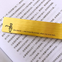 Domestication Little Prince Love Tanabata Lover Friendship Bookmark Little Prince Rose Brass lettering Gift Gift