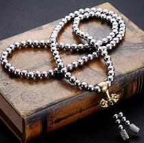 Stainless steel hand-held Buddha Beads pendant pure copper steel whip necklace car overweight titanium steel legal bracelet for leisure chanting Buddha