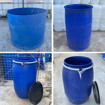 Thickened 200 liter plastic barrel site with 200 kg flange barrel diesel barrel Chemical waste liquid barrel Industrial large rubber barrel