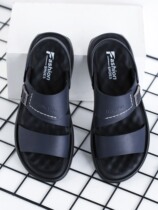 Mens sandals 2022 Summer new cool slippers mens leather casual Dual-use driving non-slip outdoor beach shoes