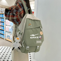 Hongxing Erke schoolbag Harajuku style simple backpack high school students computer backpack fashion trend travel bag