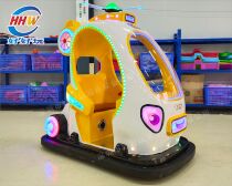 Have fun Helicopter square amusement childrens electric double bumper car with ceiling dynamic music can be added to scan the code