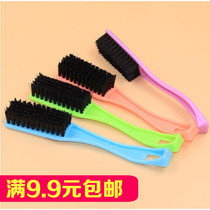 Household multifunctional floor cleaning laundry shoe washing brush plastic long handle color black bristle brush