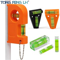 Mini zipper level hanging button level strong magnetic aluminum alloy balance ruler horizontal bubble level measurement