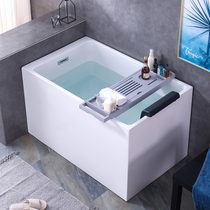  Deepen one-piece free-standing small apartment Small size custom household mini acrylic bathtub 0 9-1 5 meters
