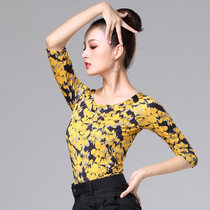 Latin dance clothing womens tops spring and summer new dance practice national standard modern dance dance clothes ballroom dance tops