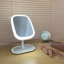 Mirror Led Light Makeup Womens Mirror With Lamp Portable Dorm Room Mirror Charging Desktop Supplementary Light Makeup Light Dresser