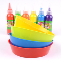 Kindergarten childrens art painting pigment palette gouache paint box color mixing bowl washing Cup storage dish