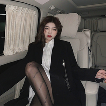  (Celebrity party)2021 autumn black suit jacket female design Korean version of the British style small suit