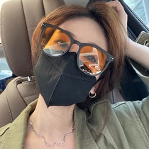 Folding sunglasses womens new summer sunscreen big round face face small sun glasses men driving anti ultraviolet polarized glasses
