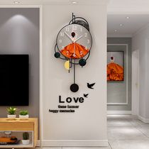 Net red Nordic light luxury clock clock clock living room clock creative simple beauty personality simple modern home fashion hanging wall