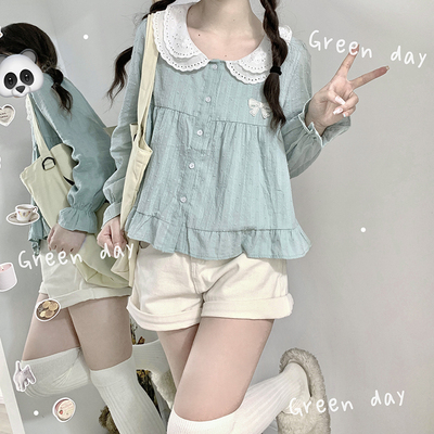 taobao agent Japanese cute girl doll, autumn bra top, doll collar, long sleeve