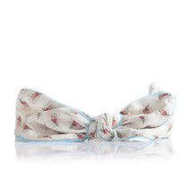 Japanese oe cotton feather print bow lace hair band Wash makeup detachable hair band Hair band
