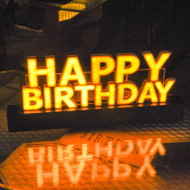 Bar Shine Reservation Card Base Shine Black Card Directors LED Luminous Pedestal Card Happy Birthday base