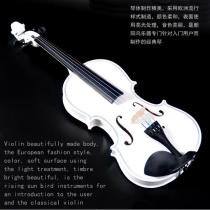White Violin musical instruments beginner adult children grade solid wood violin student introductory learning specials