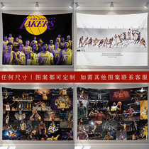 NBA Lakers hanging cloth James Bryant background cloth ins room decoration background wall cloth Bedroom bedside canvas