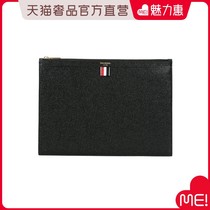 ThomBrowne mens bull leather midnumber hand holding briefcase briefcase