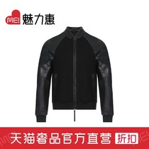 EMPORIO ARMANI Armani Black STAND-up COLLAR Long sleeve SIMPLE FASHION Versatile JACKET Jacket Mens wear