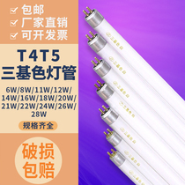 T4 tube mirror front light fluorescent tube long strip household bath Old three primary color T5 thin fluorescent tube small 12w8