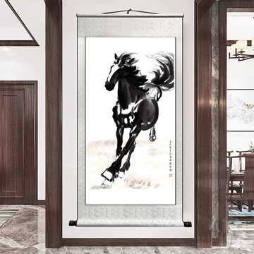 【真作】　BK272　二玄社 徐悲鴻 「 奔馬図 」 工芸画　複製画　額装 🔥✨ Meet Chinese Artist · 徐悲鸿(1895–1953) 🎨 Specialty: Widely