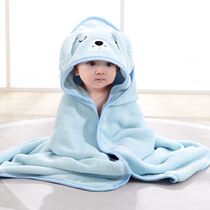 Thickened childrens bathrobe in winter high-end bath towel cloak with hooded baby cloak can be worn