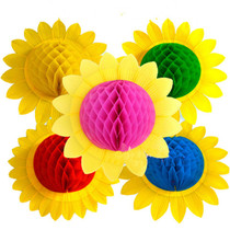 Smiley face sun flower Hand turn flower sunflower Childrens dance supplies Games opening ceremony entrance ceremony Hand props
