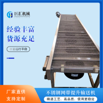 Stainless steel chain plate mesh belt lifting conveyor customized anti-rust food cleaning and drying assembly line conveying conveyor