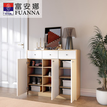 Fuanna furniture three-door shoe cabinet Nordic entrance cabinet Foyer cabinet Simple shoe cabinet Three-door balcony storage cabinet