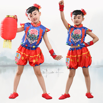 The 10th Xiaohe style Chinese dream baby performance clothes childrens performance clothes festive Yangko National bloomers