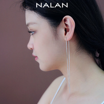 Long-style pure silver earline female extra-long flow Suearrings earrings Earrings Earrings Earrings with lengthened section 2022 New wave 2021