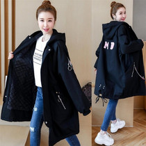 Large size womens cotton clothes thick warm cotton new products autumn and winter loose thin 200kg fat MM coat cotton coat tide