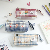 Japanese JK pen bag high value ins wind stationery box Primary school students cute large capacity simple net red pencil box female