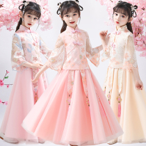 Hanfu girls autumn dress 2021 Autumn New Chinese style Autumn Winter children princess dress spring autumn skirt summer