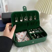 Japanese GP retro lychee leather portable jewelry box earrings earrings ring hand jewelry storage box small and exquisite