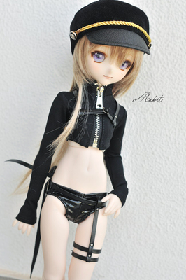 taobao agent Bjd4 points/mdd sexy kill gloves cute baby clothes leather clothes tight body shirt sid001v2