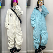 John snow ski suit womens suit one-piece windproof Waterproof warm veneer double board ski pants equipment