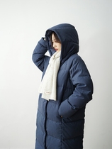Floating notes) Invincible warm foggy matte hooded long down jacket with two colors