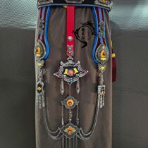 Qiaosheng Tibetan Tibetan style ethnic waist accessories set five-piece belt naked Ru wallet sewing box waist chain