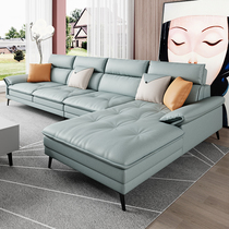 Leave-in Nordic technology cloth sofa Simple modern living room small apartment Italian minimalist light luxury fabric sofa combination