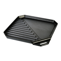 Japan imported UNIFLAME outdoor camping cast iron barbecue sizzling veal baking tray anti-stick pot corrugated design