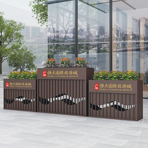 Wrought iron flower box outdoor combination sales department hotel Commercial Street municipal outside green planting flower slot gardening flower bed flower machine