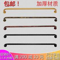Vintage Wrought iron wall hook is hanging wall hanging clothes rod single rod mens and womens clothing childrens clothing display rack Wall shelves