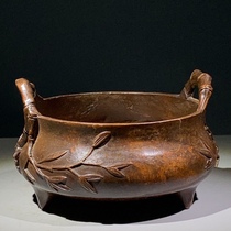 The retro-old objects collection Damin Xuande Sixteen Words of Hanging Two-Ear Spicester Fittings Antique Furnace