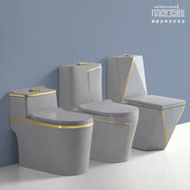  Mona Lisa gray household toilet light luxury color square ceramic toilet siphon type new toilet