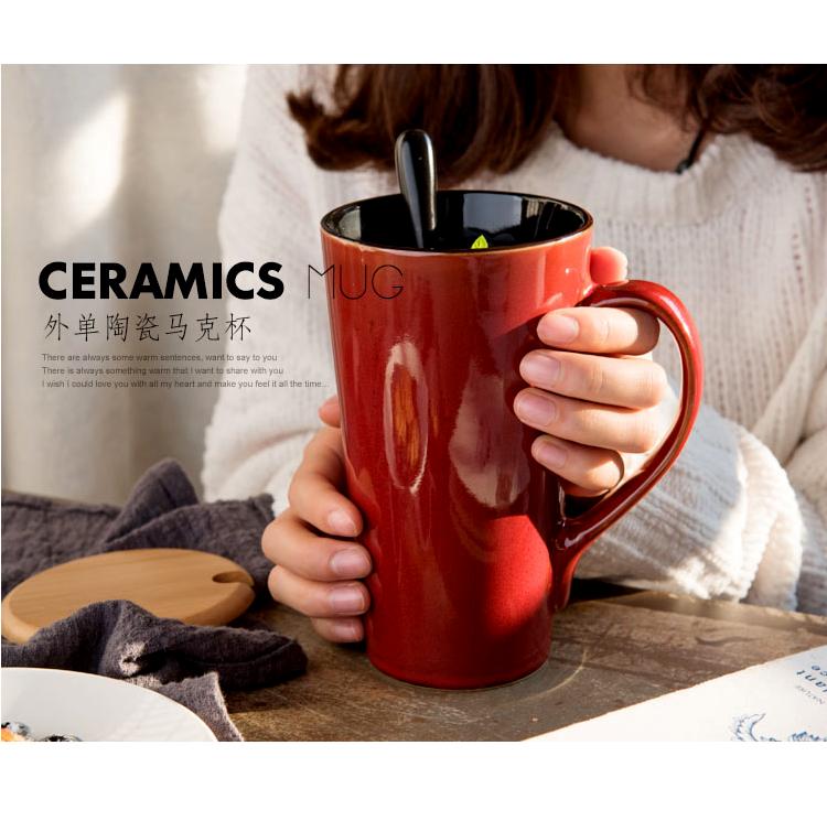马克杯北欧INS 创意个性潮流陶瓷情侣杯子大容量简约咖啡杯家用女