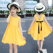  Girls  dresses summer 2021 new summer Western style 10-year-old girls childrens summer large childrens clothing princess skirt