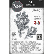 sizzix 3D Impresslits texture clip oak leaf by Tim Holtz 665374
