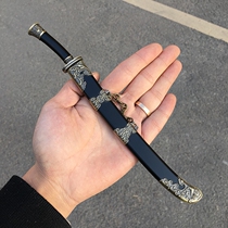 The collection microshrunk the sword mini Longquan city short knife sword embroidered spring to uncut the play cartoon toy swing piece