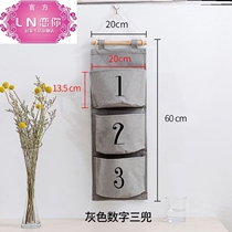 Multi-layer wall-mounted storage bag at the back of the closet door cute wall hanging storage bag storage bag